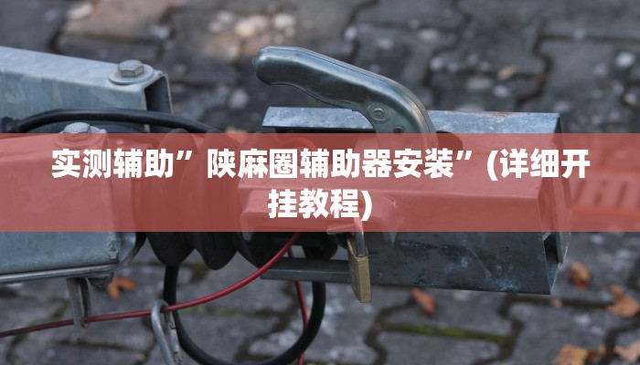 实测辅助”陕麻圈辅助器安装”(详细开挂教程)