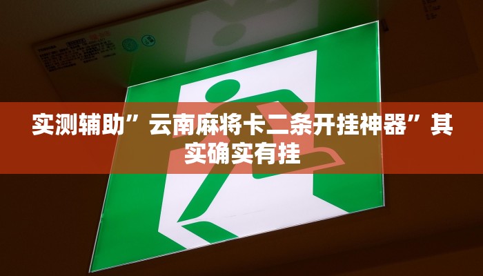实测辅助”云南麻将卡二条开挂神器”其实确实有挂