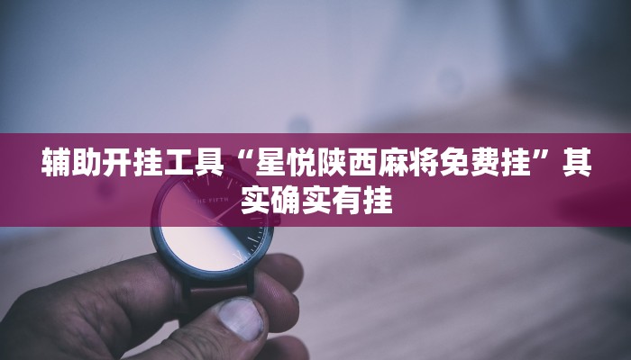 辅助开挂工具“星悦陕西麻将免费挂”其实确实有挂