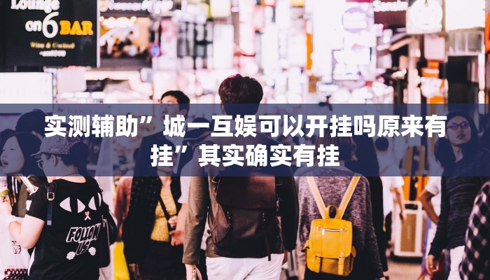 实测辅助”城一互娱可以开挂吗原来有挂”其实确实有挂