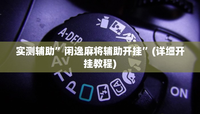 实测辅助”闲逸麻将辅助开挂”(详细开挂教程)