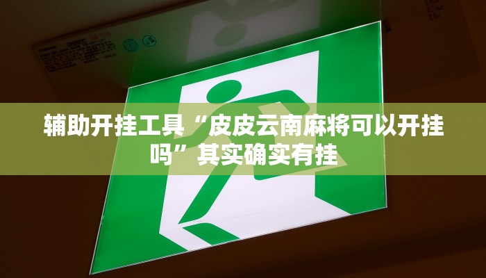 辅助开挂工具“皮皮云南麻将可以开挂吗”其实确实有挂