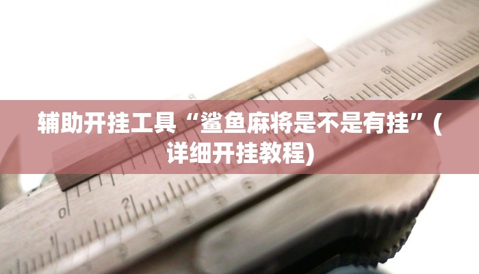 辅助开挂工具“鲨鱼麻将是不是有挂”(详细开挂教程)