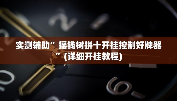 实测辅助”摇钱树拼十开挂控制好牌器”(详细开挂教程)